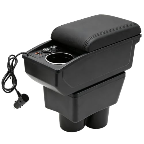 Car Console Armrest Box for Nissan Versa 2012 (Black Stitching)