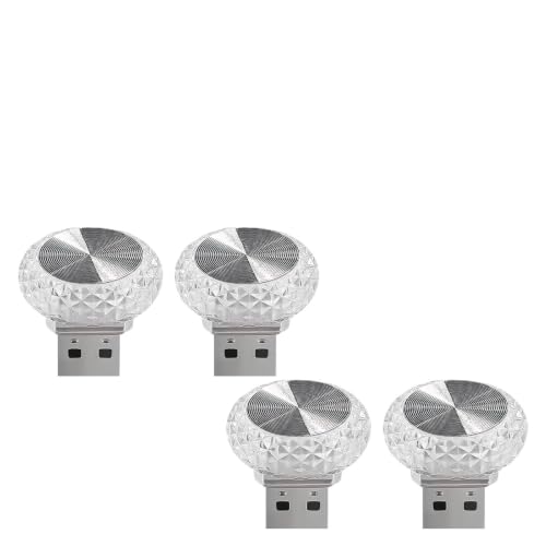 4 PCS USB LED Car Interior Atmosphere Lamp (Red)