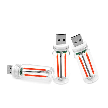 3PCS USB Car Interior Ambient Lights (Red)