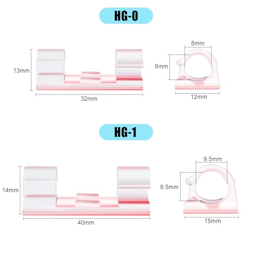 50pcs Medium Self Adhesive Cable Clips Clear (Medium / Clear)