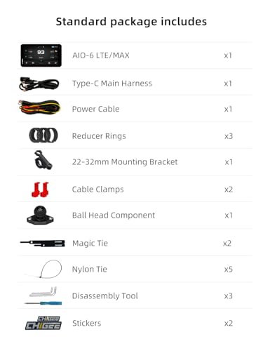 AIO 6 MAX Motorcycle Carplay Android Auto GPS Navigation System (6-inch)