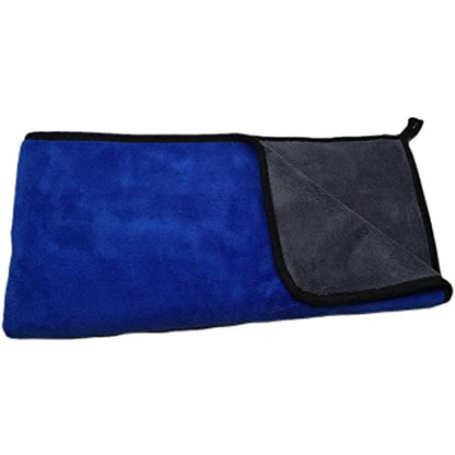 Large Microfiber Drying Towel for Car (36 X 24inches,grey-blue,1pack)