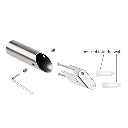 Towel Hooks Brushed Nickel SUS 304 (Brushed Nickel-Round / 4 Pack)
