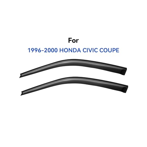 Window Visors Rain Guards for 1996 1997 1998 1999 2000 Honda Civic Coupe (1996-2000 Honda Civic Coupe)