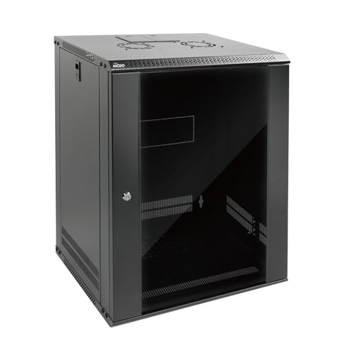 15U Wall Mount Rack Network Cabinet for 19" IT Equipment (15U/Glass Door)