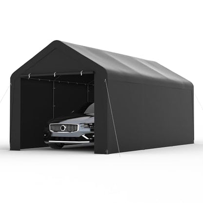 Carport 10x20 Heavy Duty Portable Garage w (Black)