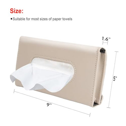 Beige Car Tissue Holder for Sun Visor (Beige)