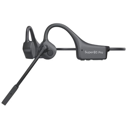 Bluetooth Headphones with Mic Open Ear Headphones Bluetooth 5.2 Headset with Dual CVC8.0 and ENC Noise (Black Q3pro)
