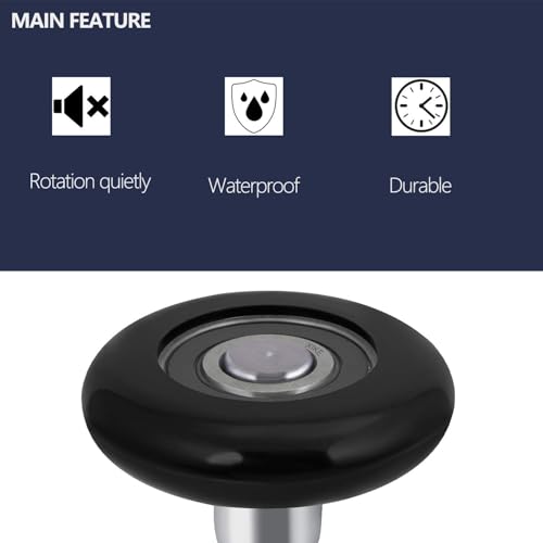 12 Pack Black 2" Nylon Garage Door Roller 4" Stem (12 Pack / Black)