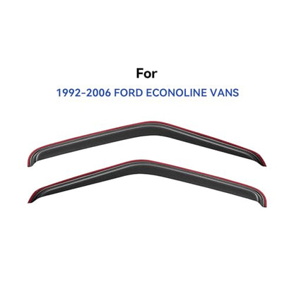 in Channel Window Visors Rain Guards for 1992 (1992-2006 Ford Econoline Vans)