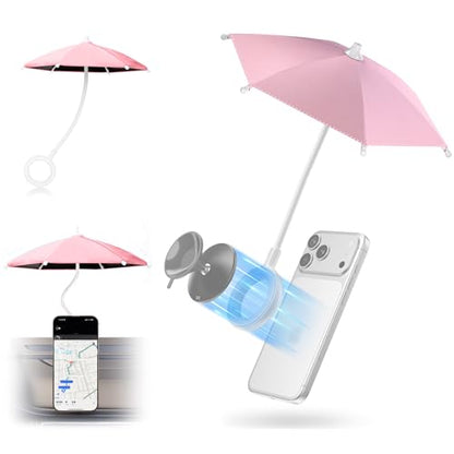 Double Magnetic Phone Umbrella (PINK(Dual Magnet))