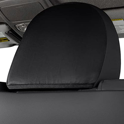 2005 2015 Tacoma Custom Fit Seat Covers for Crew Cab with Faux Leather ((2005-2015 Crew) Full Set / Black)