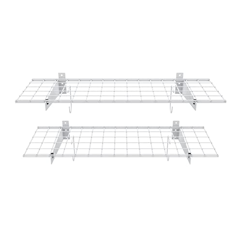 2 Pack Garage Wall Shelves (White / 15*45")