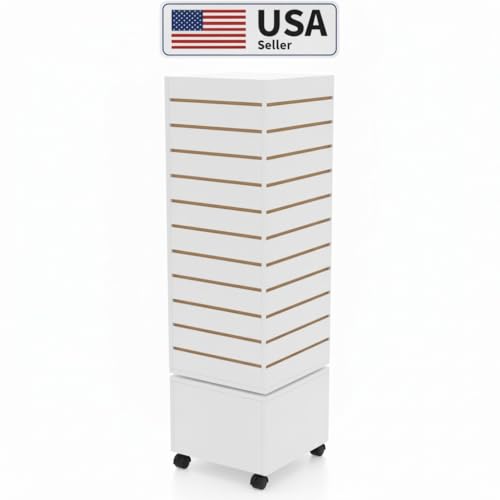 Rotating Slatwall Display Rack (White)