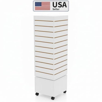 Rotating Slatwall Display Rack (White)