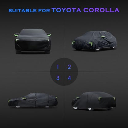 Car Cover Custom Fit for Toyota Corolla 2000 (Fit for Toyota Corolla Black)