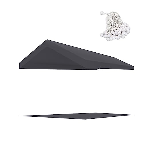 10' x 20' Upgraded Carport Replacement Canopy Cover Grey for Car Garage Shelter Party Tent Top Tarp with Ball Bungees (10' x 20' / Gray)