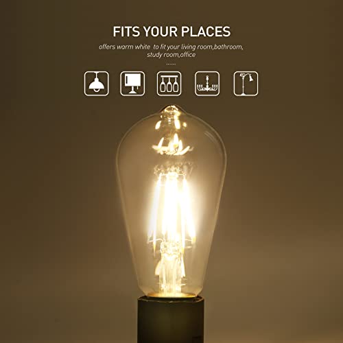 LED Edison Bulb 4W (Amber Warm / Pack of 12)