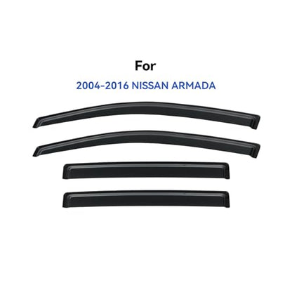 Window Visors Rain Guards for 2004 (2004-2016 Nissan Armada)
