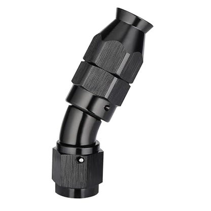 4AN 30 Degree PTFE One Piece Full Flow End Hose Fitting Aluminum Black (4AN / 30 Degree)