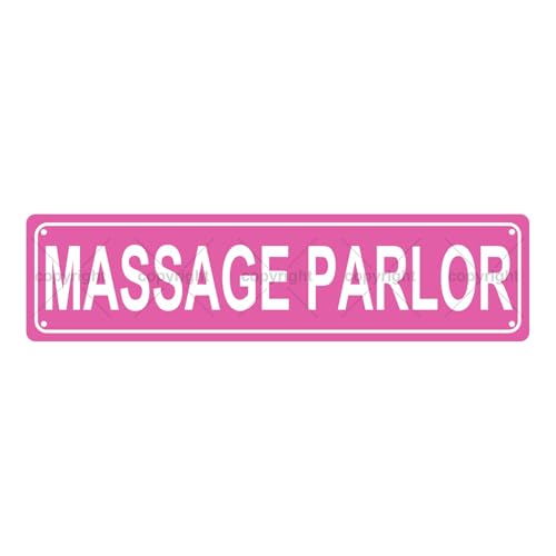MASSAGE PARLOR SPACE Metal Tin Street Sign Bar Cafe Garage Cave Home Room Wall Bathroom Farmhouse Garden Porch Patio Decor (MASSAGE PARLOR)