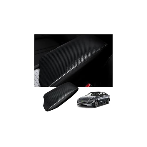 Center Console Cover for Hyundai Sonata 2020 2021 2022 2023 Accessories Carbon Fiber Armrest Cover Anti (Hyundai Sonata 2020-2023)