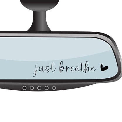 4 xJust Breathe Rear View Mirror Sticker