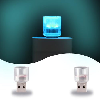 USB LED Car Interior Night Light (Ice Blue)