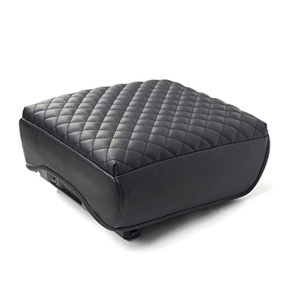 F150(2021-2025) Center Console Cover, Thick Armrest Cushion, Funda para consola de coche, Car Interior, Vegan Leather, Armrest Protector (2021~2025, Full Cover Black), F150 Accessories (2021~2025 / FULL COVER BLACK)