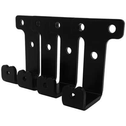 4 PCS black heavy duty metal flat j hooks for hanging 180 lbs (Medium)