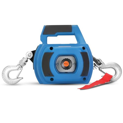 Portable Drill Winch of 1000 LB (1000 lb. Capacity Synthetic Rope（Blue）)