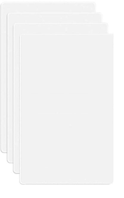 1 Gang Screwless Blank Wall Plate Cover Blank Switch Outlet Electrical Faceplate for Light Switch (4 Pack / Single Blank-White)