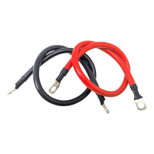 4 AWG Battery Cable 4 Gauge Pure Copper Battery Inverter Cables with 3 (1FT / 3/8")