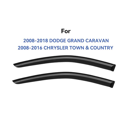 Window Visors Rain Guards for 2008 (2008-2020 Dodge Grand Caravan)