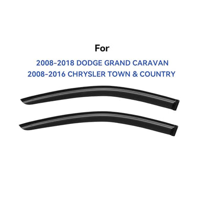 Window Visors Rain Guards for 2008 (2008-2020 Dodge Grand Caravan)