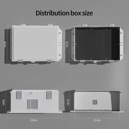 Outdoor Electrical Junction Box (13"H x 9.2"L x 5.6"W & Standard)
