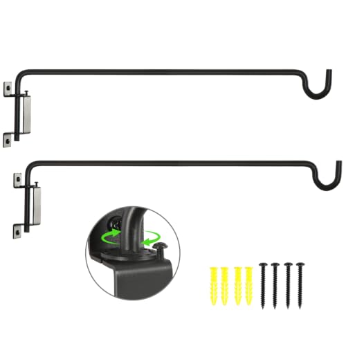 24Inch Swivel Plant Hanger (Black / 24in-2-U-Swivel)
