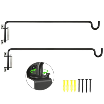 24Inch Swivel Plant Hanger (Black / 24in-2-U-Swivel)