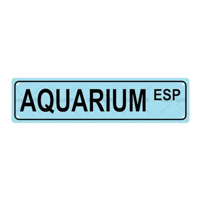 AQUARIUM ESP SPACE Metal Tin Street Sign Bar Cafe Garage Cave Home Room Wall Bathroom Farmhouse Garden Porch Patio Decor (AQUARIUM)
