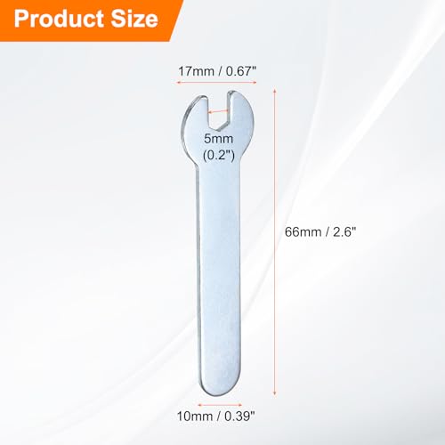 10pcs Small Wrench 5x66x1.5mm Metric U (5x66x1.5mm)