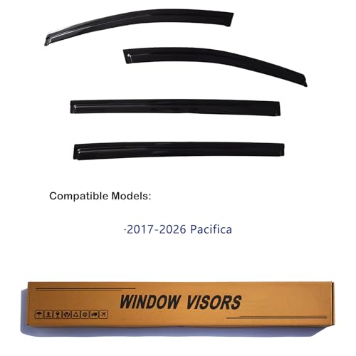Window Visors Rain Guards Compatible with 2017 (2017-2026 Chrysler Pacifica)