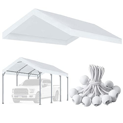 12'x20' Carport Canopy Replacement Cover White (White / 12'x20')