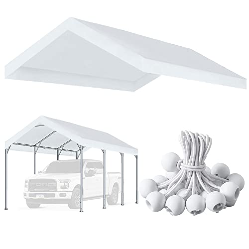 10'x20' Carport Canopy Replacement Cover White (White / 10'x20')