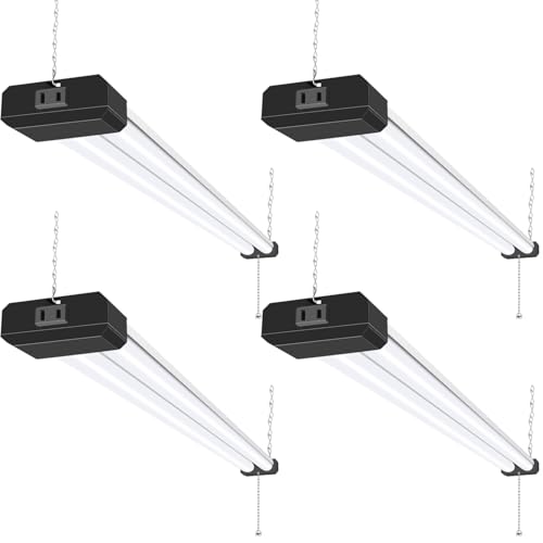 4 Pack 4FT LED Shop Light (Black / 4ft-42w)