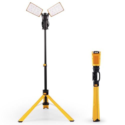 Upgraded 5000K 15000 LM 105 W LED Work Light with Telescoping Tripod (Pro-15000LM)