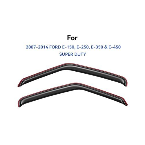 in Channel Window Visors Rain Guards for 2007 (2007-2014 Ford E-150/E-250/E-350/E-450)