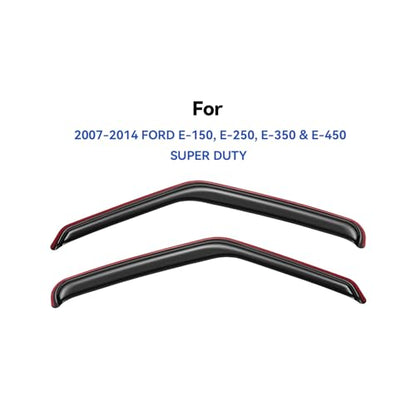 in Channel Window Visors Rain Guards for 2007 (2007-2014 Ford E-150/E-250/E-350/E-450)