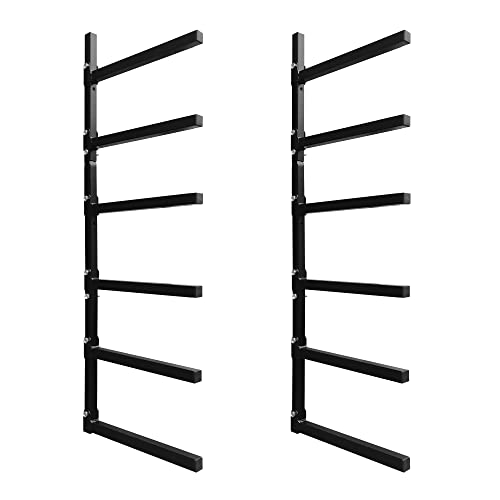 6 Level Foldable Lumber Storage Rack Collapsible Wall Mount (6-Level)