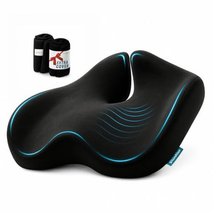 Seat Cushions for Office Chairs (Black & Pure Black)