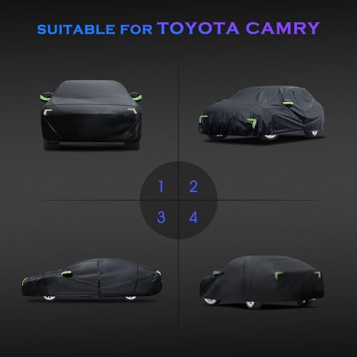 Car Cover Custom Fit for Toyota Camry 1996 (Fit for Toyota Camry Black)